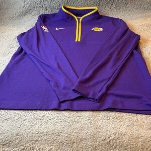 Lakers Nike Purple and Yellow NBA Pullover xl